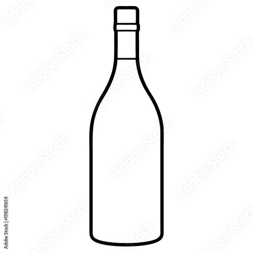 A simple Bottle of Wine vector