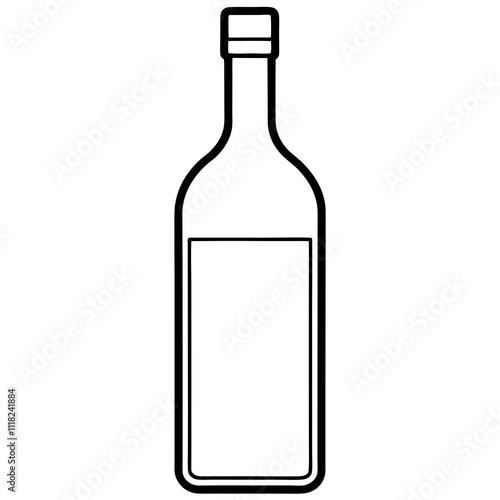 A simple Bottle of Wine vector