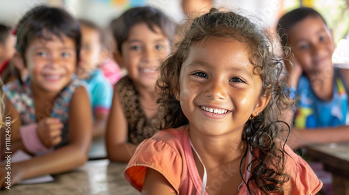 Smiling Children in a Classroom