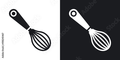 Beater icons in solid black and white colors