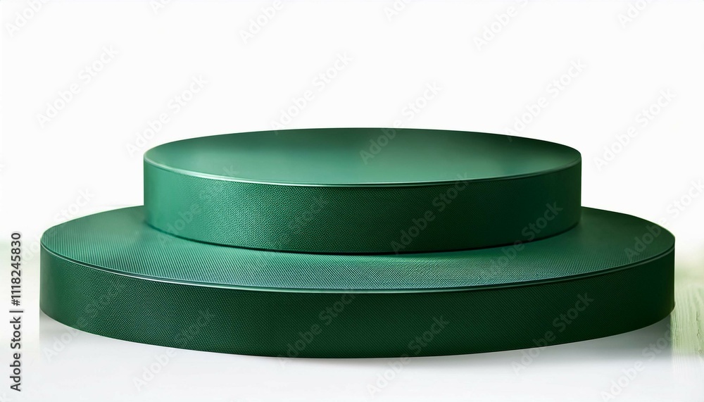 green ribbon isolated on white