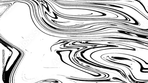 Black Marble ink texture acrylic painted waves texture background. Background with black and white. Liquid marbling paint background. Fluid painting abstract texture.