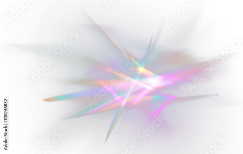 PNG Crystal rays of light, prism refraction, lens flare, crystal glass reflection effect. PNG Prism vector, realistic light leak effect with spectral flare.  PNG Bright light banner, poster, template