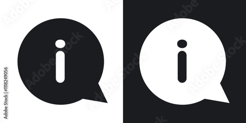 Info icons in solid black and white colors