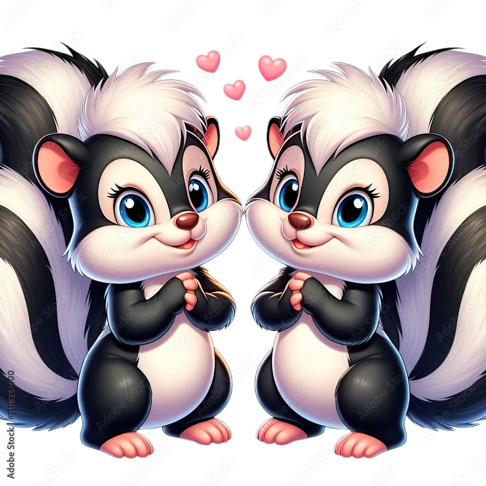 Fototapeta premium squirrel striped, black and white