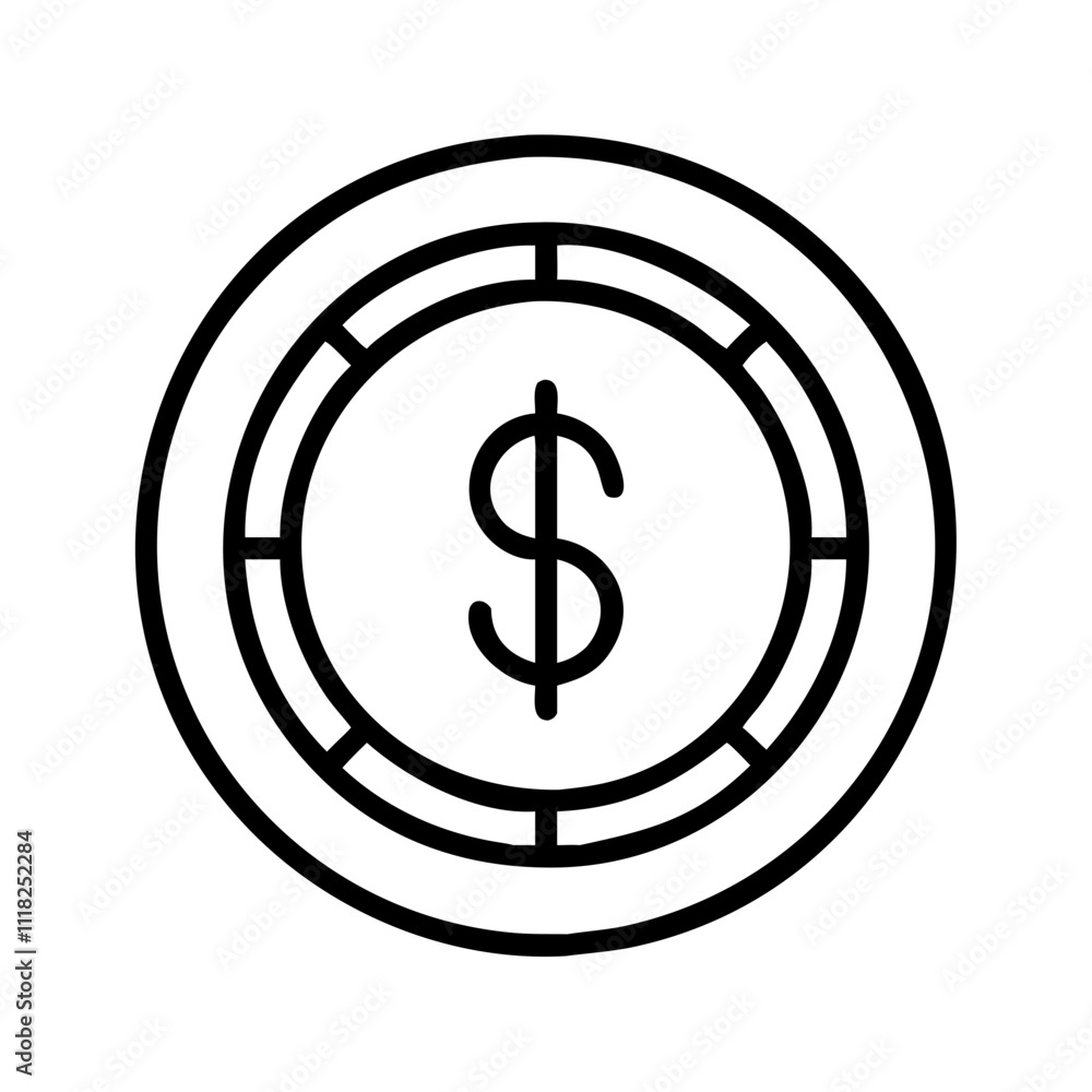 gold coin icon, new year illustration, new year icon - simple black line art of gold coin, symbolizing new year celebrations new year vector gold coin icon, new year illustration, new year icon - simple black line art of gold coin, symbolizing new year celebrations new year vector