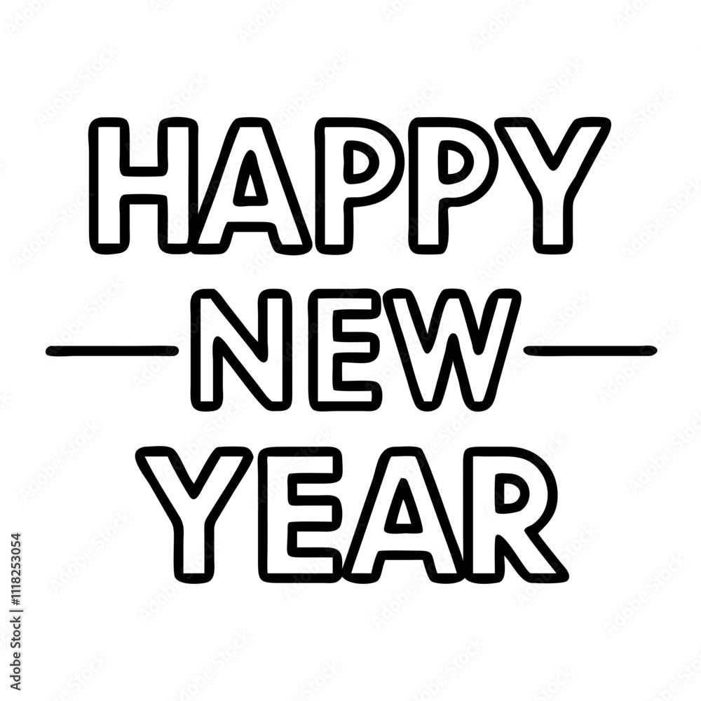 light up happy new year icon, new year illustration, new year icon - simple black line art of light up happy new year, symbolizing new year celebrations new year vector light up happy new year icon, new year illustration, new year icon - simple black line art of light up happy new year, symbolizing new year celebrations new year vector