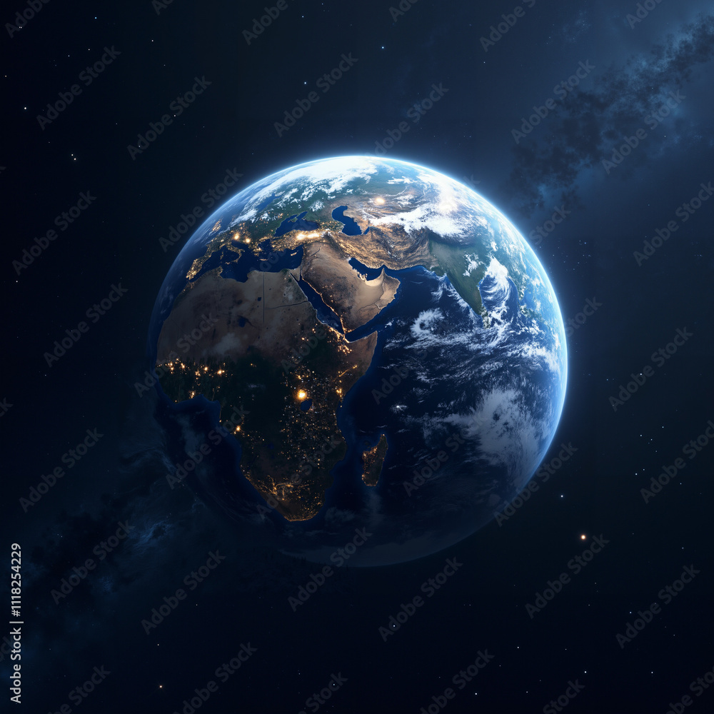 Fototapeta premium earth in space transparent background