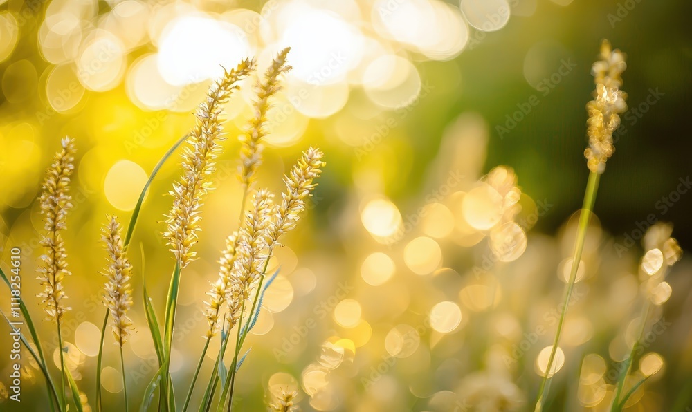 Golden grass swaying in soft sunlight Golden grass swaying in soft sunlight