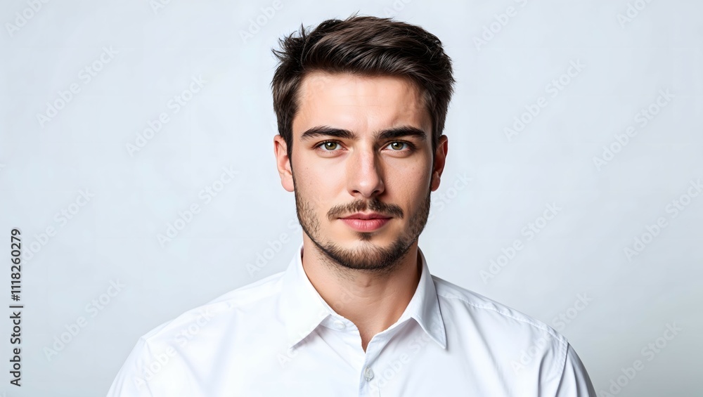 portrait of a young man isolated on white background portrait of a young man isolated on white background