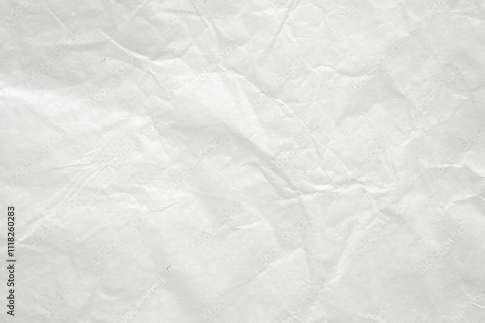 Fototapeta premium Abstract white crumpled and creased recycle paper texture background