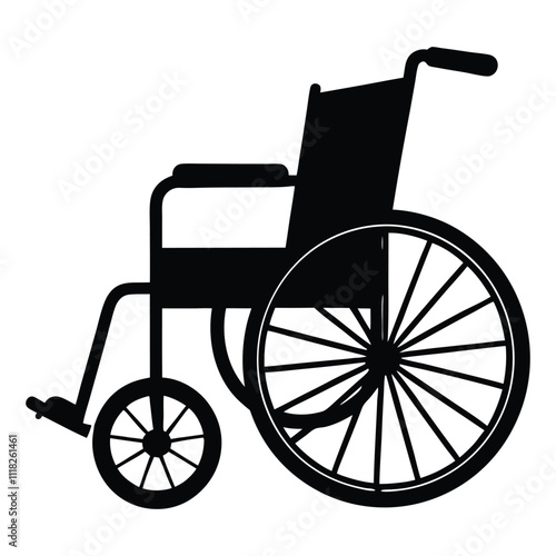 wheelchair isolated on white background