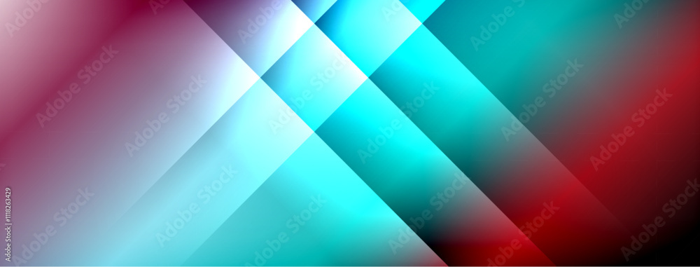Obraz premium Colorful gradient with lines made of shadow and light. Creative background
