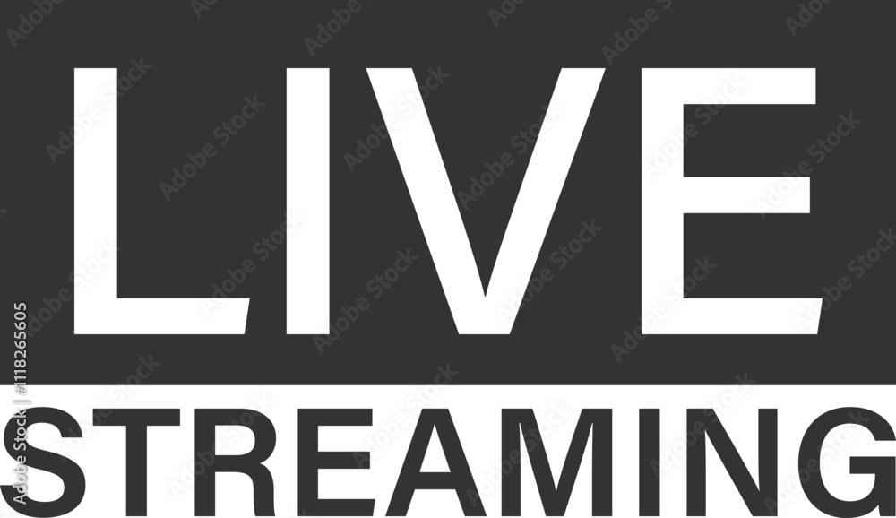 Live Streaming Icon with Play Button Live Streaming Icon with Play Button