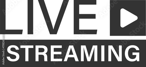 Live Streaming Icon with Play Button