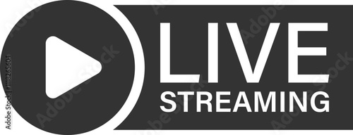 Live Streaming Icon with Play Button
