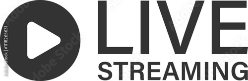 Live Streaming Icon with Play Button