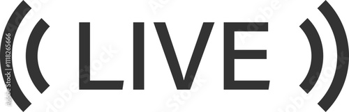 Live Streaming Icon with Play Button