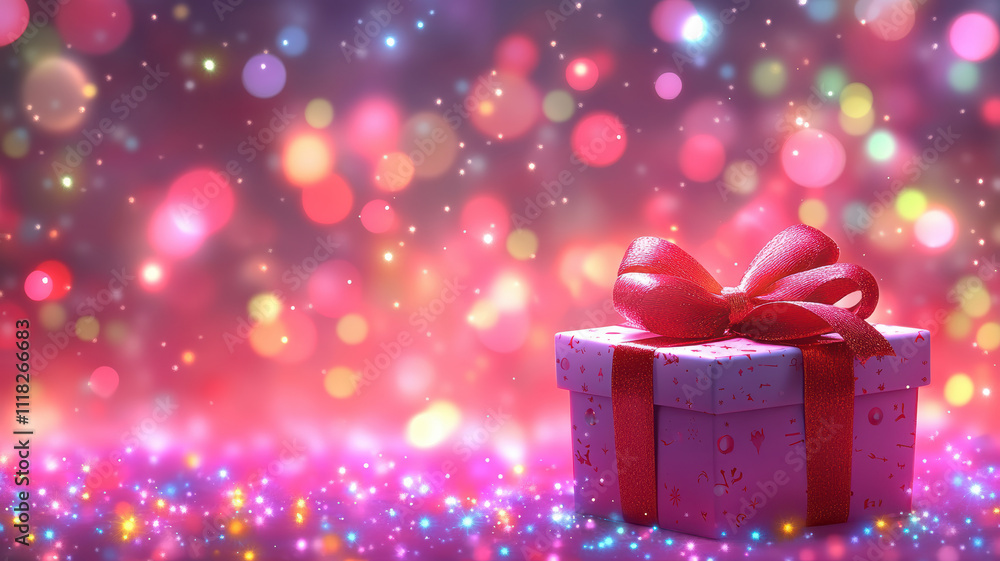 Softly lit gift box for holiday celebrations Softly lit gift box for holiday celebrations