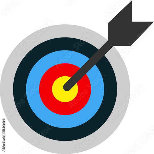 Colorful Target with Arrow Icon