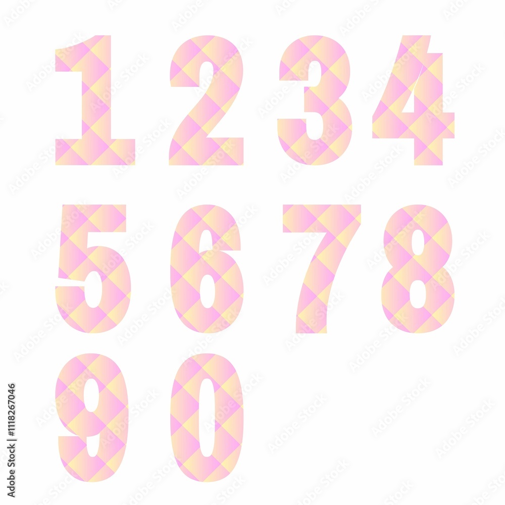pink and white numbers pink and white numbers