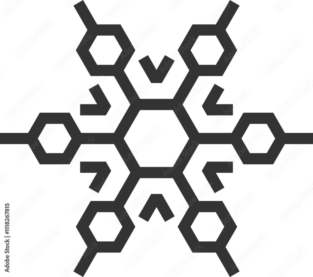 Black Snowflake Icon Design Black Snowflake Icon Design