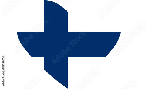 Heart-Shaped Finnish Flag Symbol