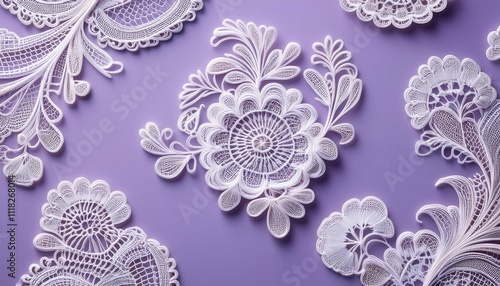 lace doily on lace fabric