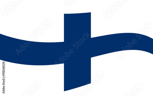 Waving Finnish Flag Illustration