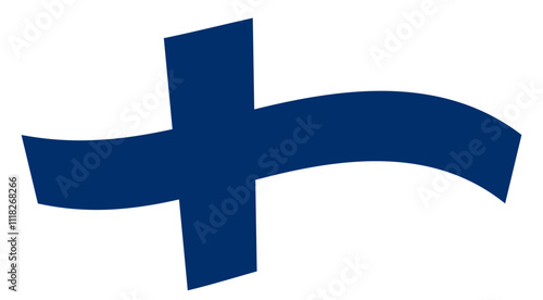 Waving Finnish Flag Illustration