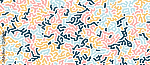 Reaction-diffusion turning seamless pattern. Vector illustration