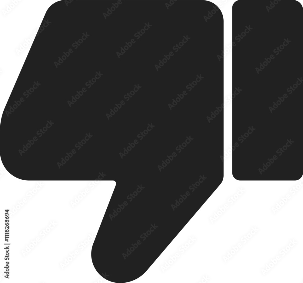 Solid Black Thumbs Down Icon Solid Black Thumbs Down Icon