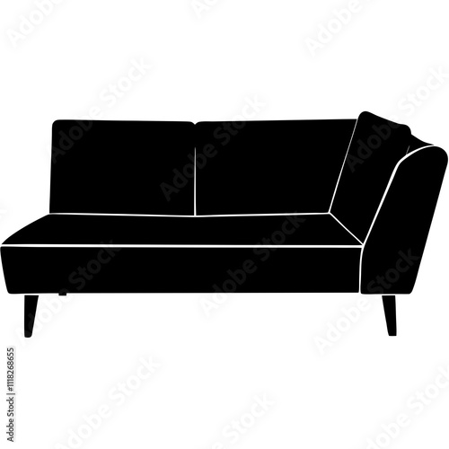 black leather sofa