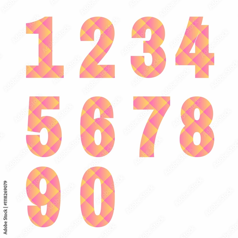 numbers made of colorful splashes set of numbers numbers made of colorful splashes set of numbers