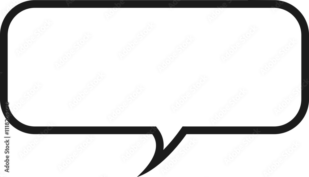 Black Speech Bubble Outlines Black Speech Bubble Outlines
