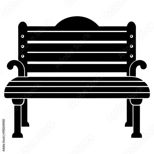 bench on a white