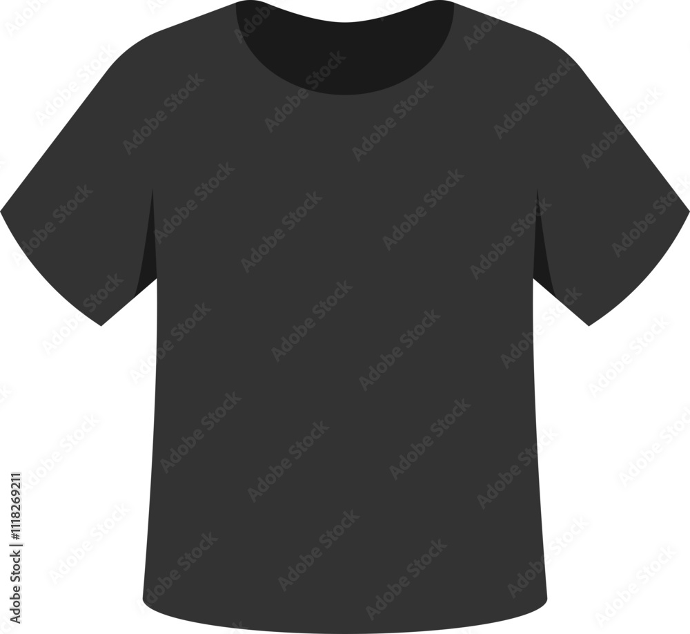 Solid Black T-Shirt Icon Solid Black T-Shirt Icon