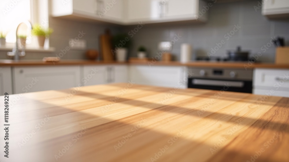 Clean wooden countertop with detailed natural grain, softly lit by diffused daylight, with blurred modern kitchen elements and small green plants in the background for a calm, professional look. Clean wooden countertop with detailed natural grain, softly lit by diffused daylight, with blurred modern kitchen elements and small green plants in the background for a calm, professional look.