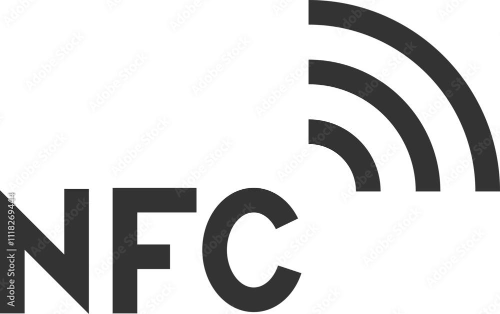 NFC Icon Representing Wireless Communication