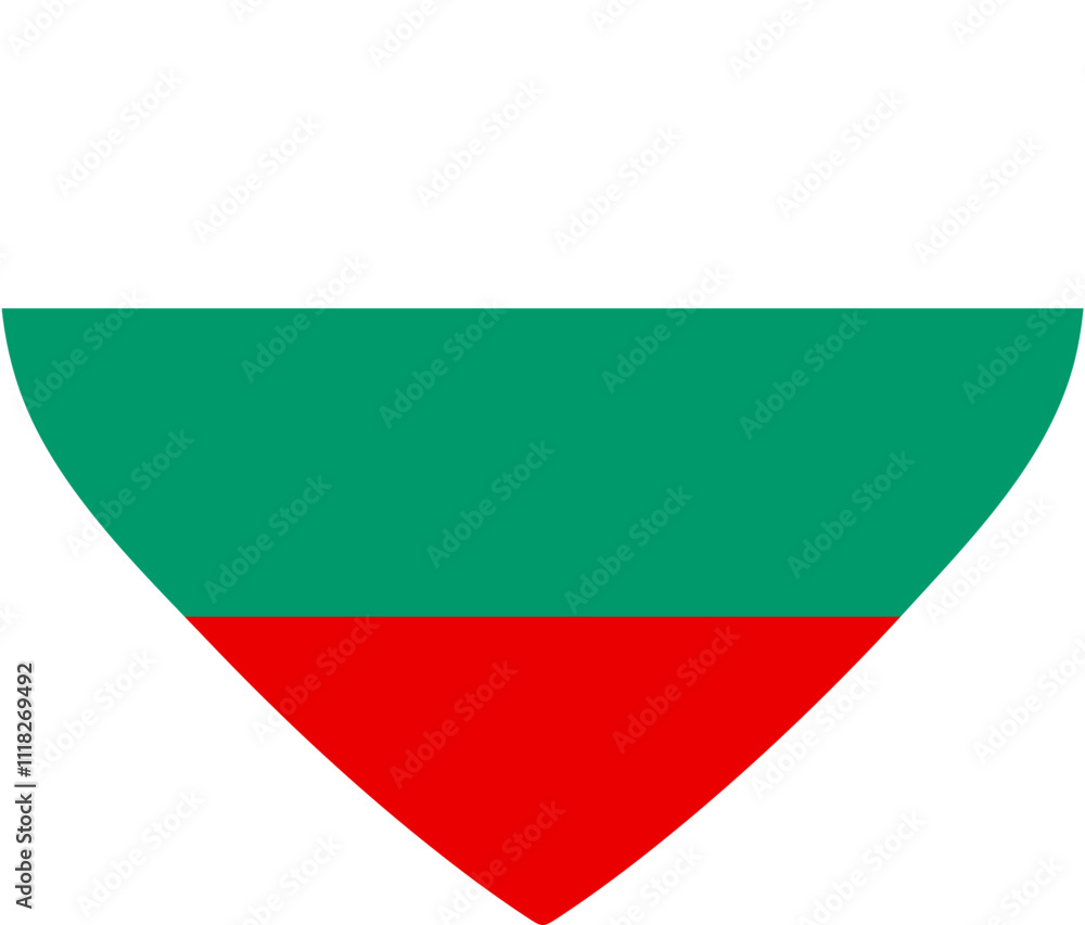 Bulgarian Flag Colors in Heart Shape Bulgarian Flag Colors in Heart Shape