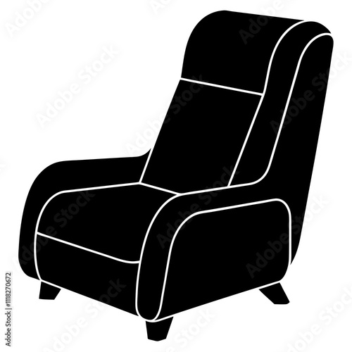 black leather armchair