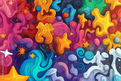 Cosmic Whirlwind: A Psychedelic Dreamscape