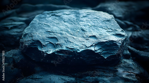 Dark Blue Rock Texture - 3D Illustration