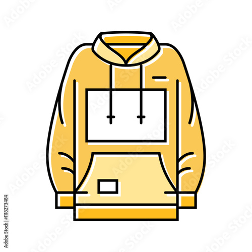 hoodie streetwear cloth fashion color icon vector. hoodie streetwear cloth fashion sign. isolated symbol illustration