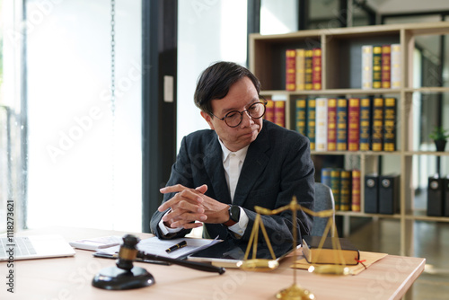 Lawyer and team Talk and consult on solving problems and work related to legal work of lawyers