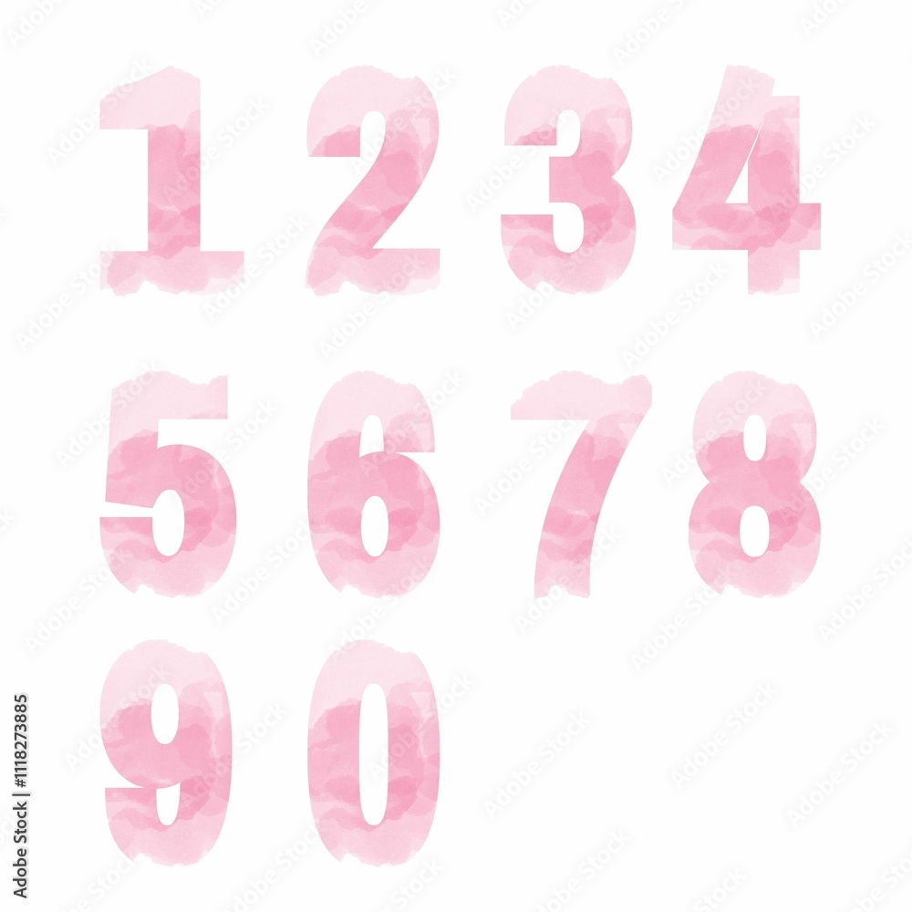 pink and white numbers pink and white numbers