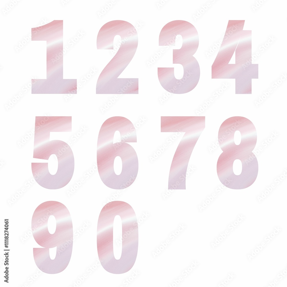pink and white numbers pink and white numbers
