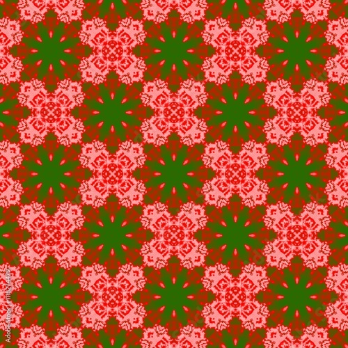 Christmas Festive Winter Holiday Seamless Pattern | Joyful Snowflakes, Gifts, and Ornaments | Perfect for Wrapping Paper, Textiles, and Digital Design