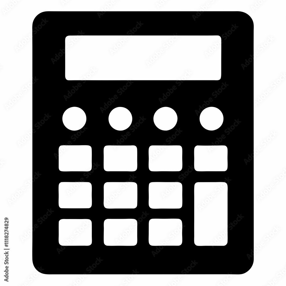 Black Silhouette Calculator Icon Vector Design Black Silhouette Calculator Icon Vector Design