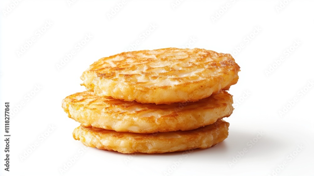 Appetizing fried potato pancakes on a white background, isolated Appetizing fried potato pancakes on a white background, isolated